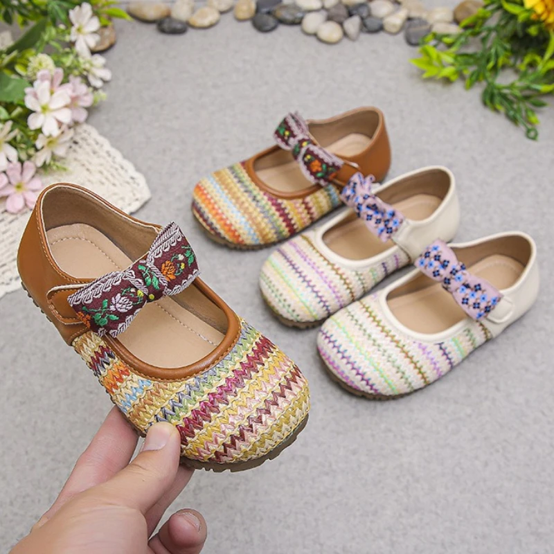 

Girls Fashion LeatherShoe2026New SpringChild Soft SingleShoeKorean EditionGirl Princess ShoeChild Anti Slip Lightweight BeanShoe