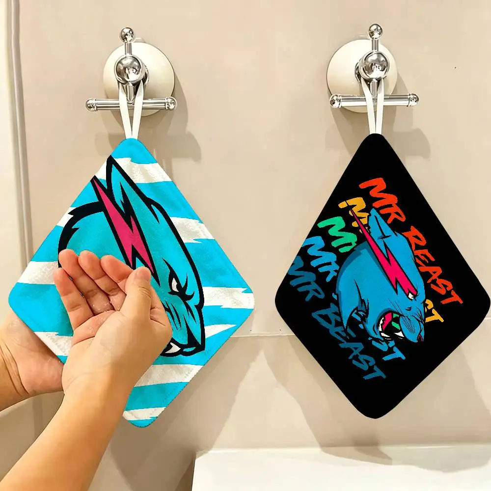 Individual Creato Mr-B-Beast Multi-scene Polyester Cotton Towel, Hanging Hand Wiping Cloth for Kitchen Bathroom Hotel