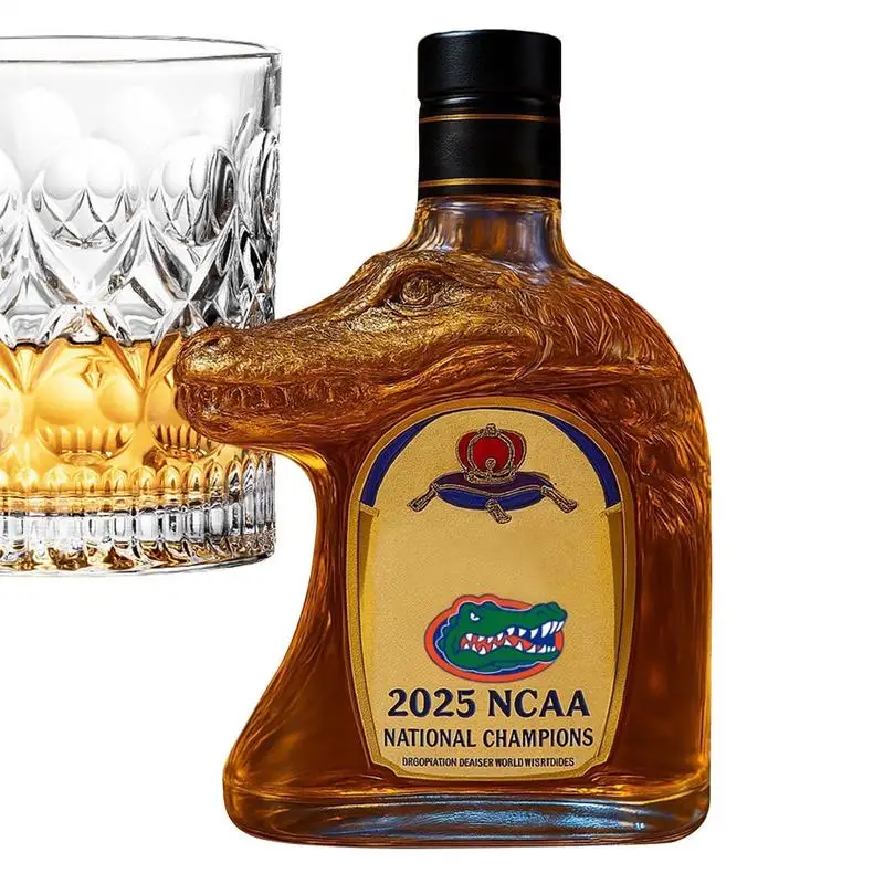 

Crocodile Drinks Bottle Whiskey Bottle Creative Glass Container Unique Crocodile Glass Decanter For Bar Office Home Decor