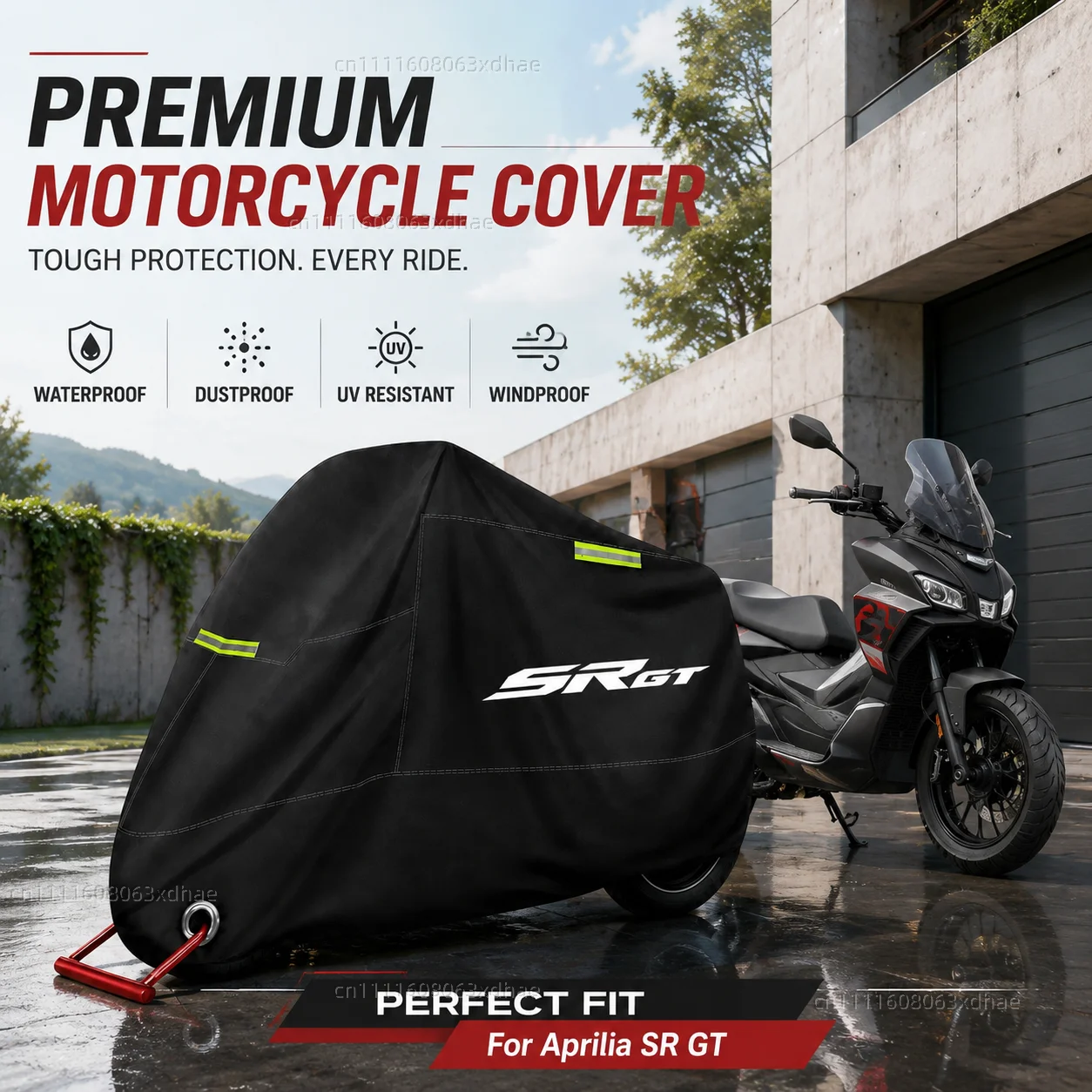 Funda completa para motocicleta, impermeable, a prueba de polvo, para todas las estaciones, tela Oxford 190T para Aprilia SR GT 125 200 2022- Aprilia RS125