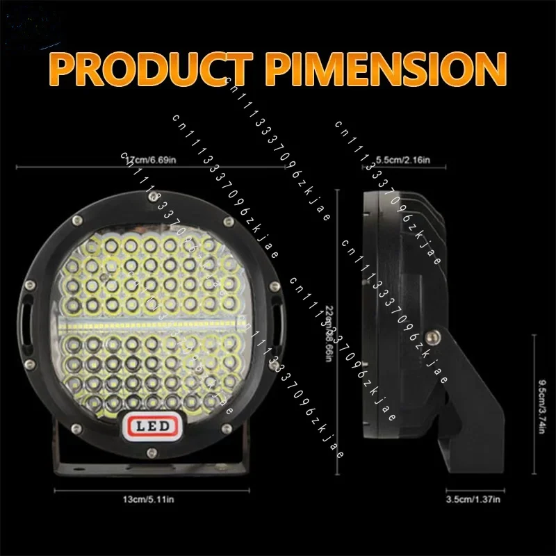 7 Inch LED Spotlight 105W 300W Waterproof Car Roof Bumper Light for SUV Off-road Truck