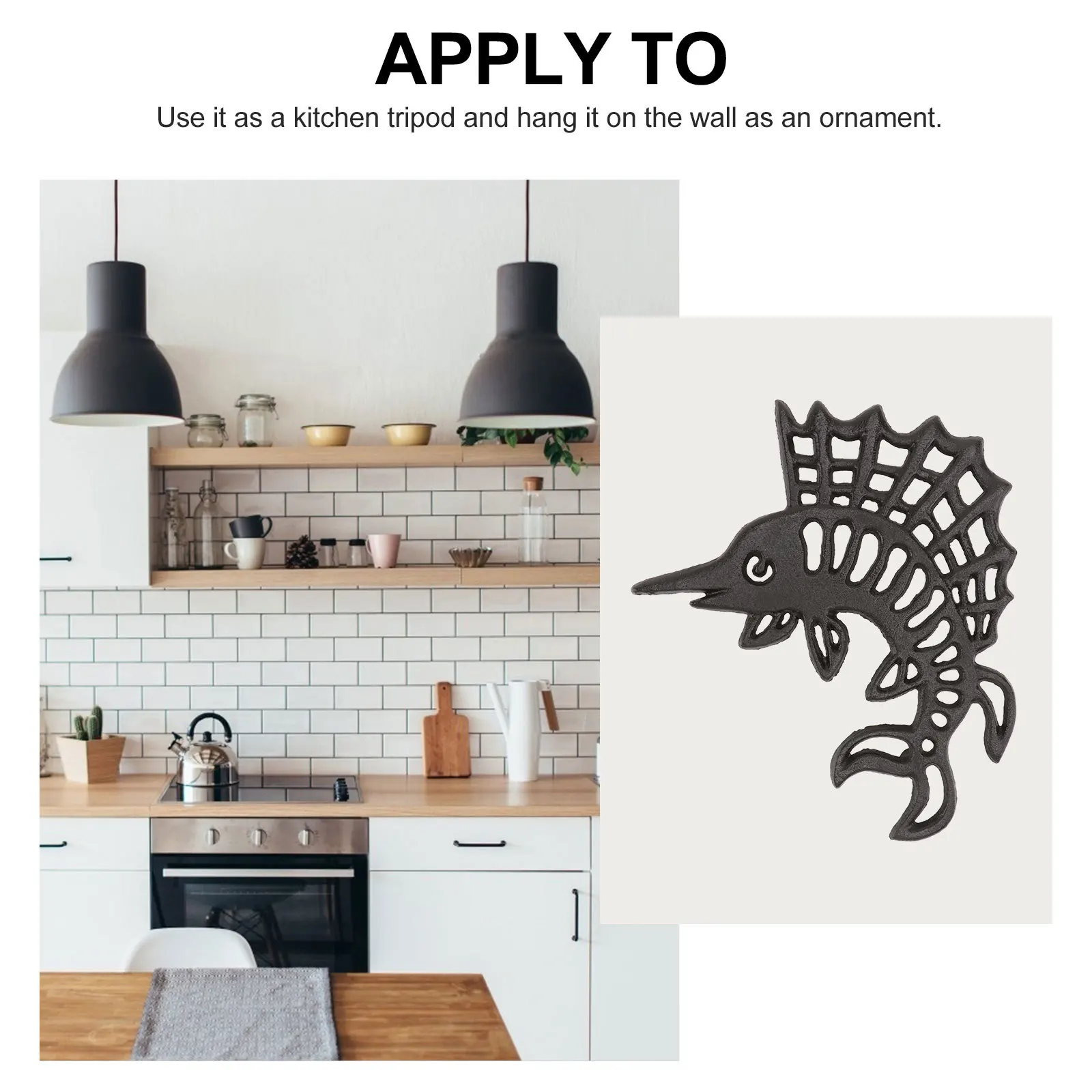 

1Pcs Heat-Insulated Swordfish Placemat Creative Iron Tripod Table Mat Home Decoration Tabletop Dish Mat