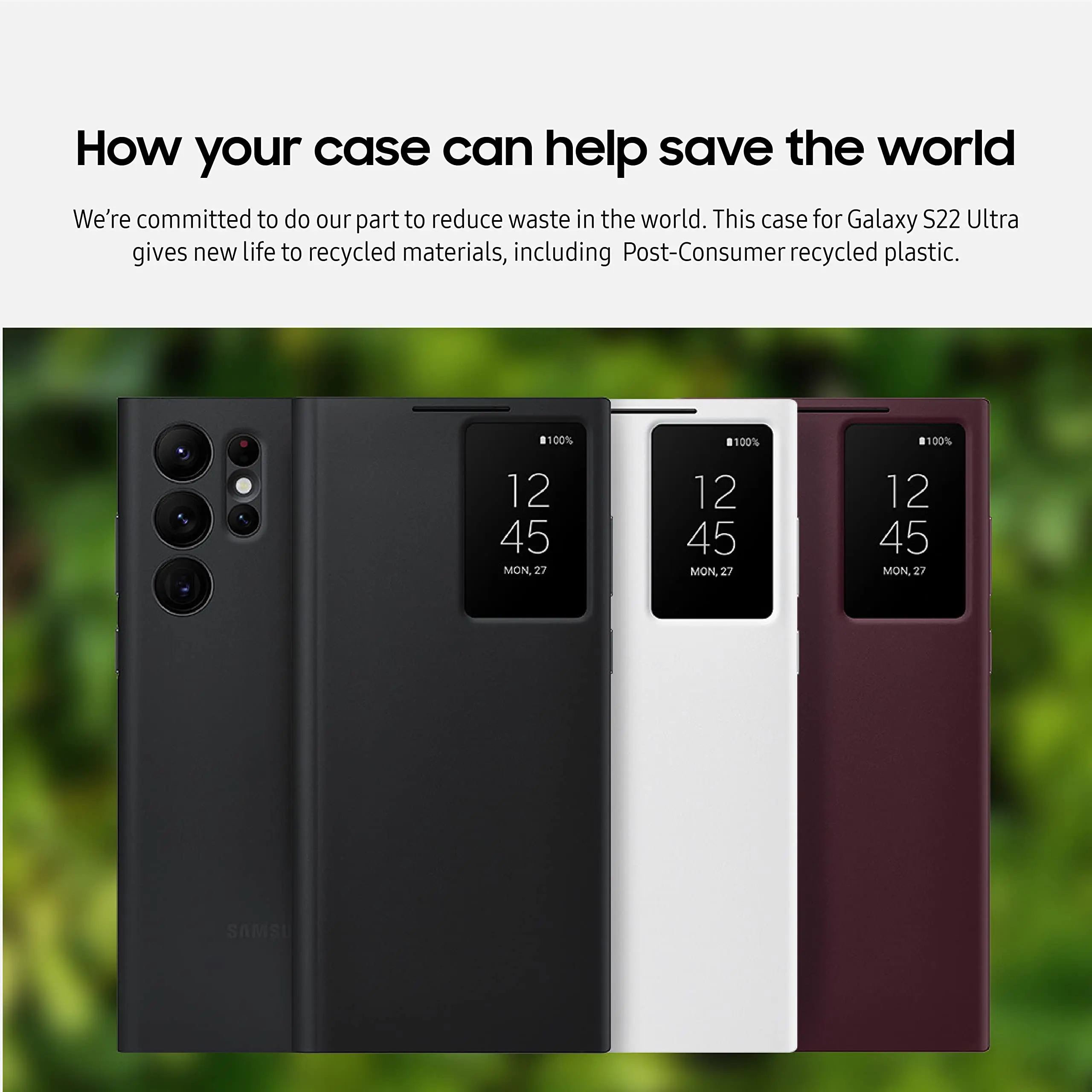 Oryginał dla Samsung Galaxy S22 Ultra Smart Clear View Cover Galaxy S22Ultra S-View Flip Smartphone Cover EF-ZS908 — zdjęcie produktu 6