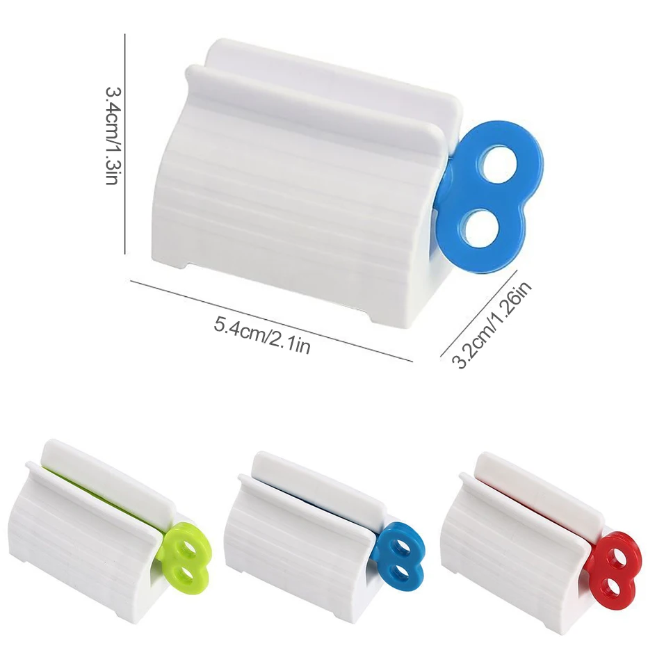 Toothpaste Holder Stand Rolling Tube Toothpaste Squeezer Facial Cleanser Dispenser Press for Bathroom Accessories