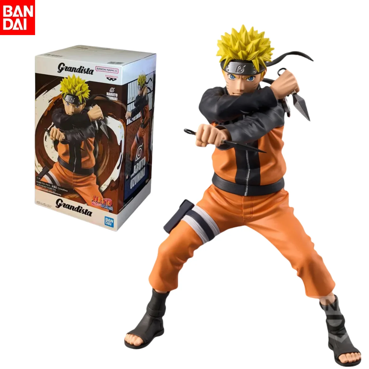 Naruto Shinobi Grandista Series Uzumaki Naruto Anime Figures 22cm PVC Action Figure Model Collect Toys Birthday Gifts Garage Kit