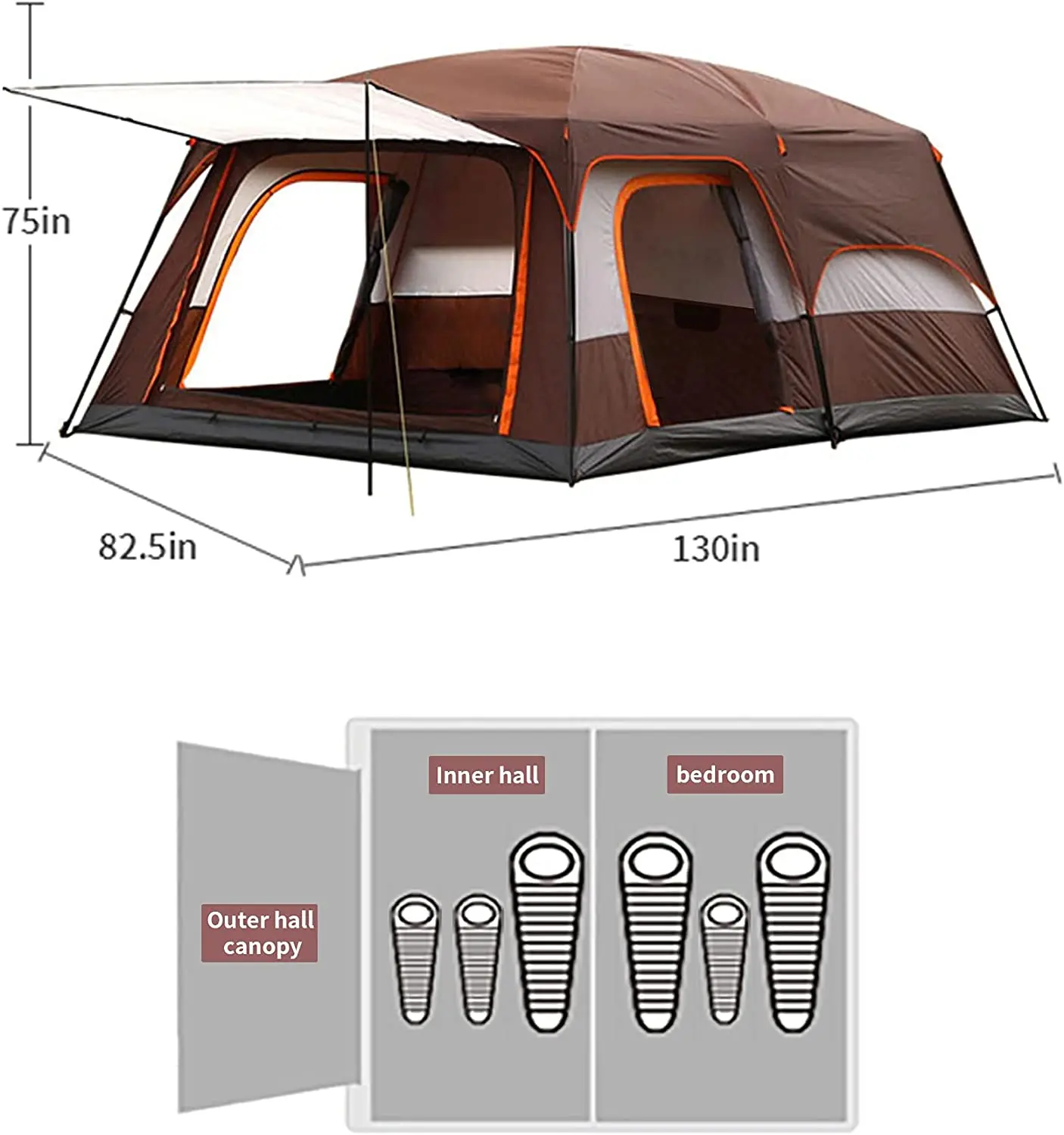 Fully Automatic Double Layers Camping Outdoor Beach Tents Wholesales Pop up UV Protection Outdoor Tent