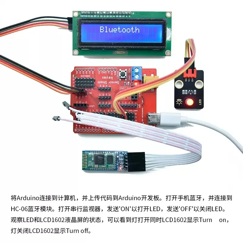 HC-05 HC-06 Bluetooth Module Master Slave Integrated Wireless Serial Port Transceiver Board with Dupont Wires