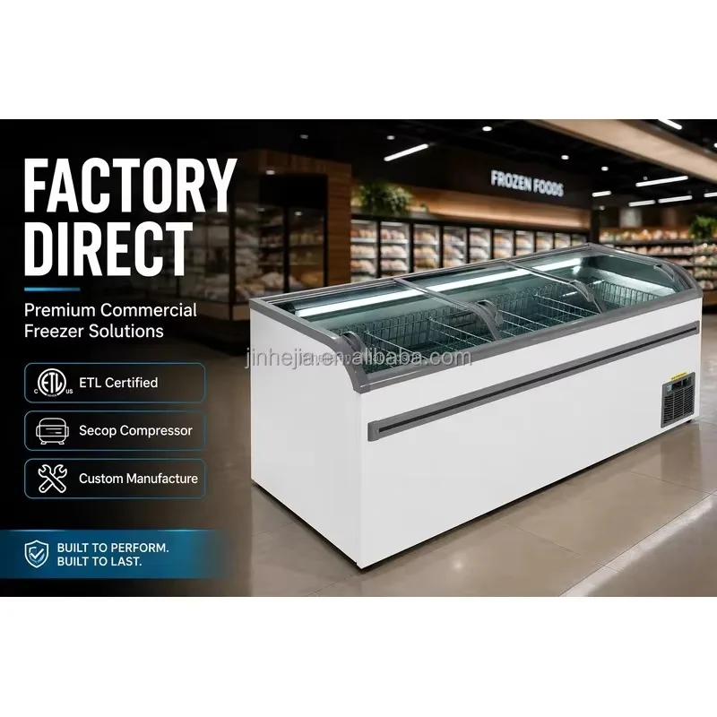 735L Large Capacity Factory Direct Hot Gas Defrosting Ice Cream Chest Freezers For Convenience Store