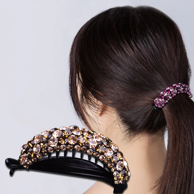 Han edition hair full light diamond Diamond banana clip hairpin go card arc set auger twisting, large horse hair clip