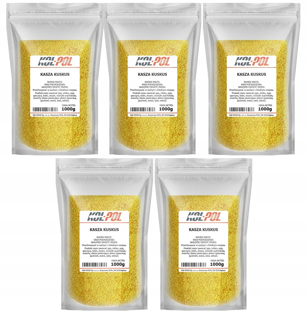KASZA KUSKUS 5kg Naturalna z pszenicy durum zdrowa wysoka jakość Kol-Pol