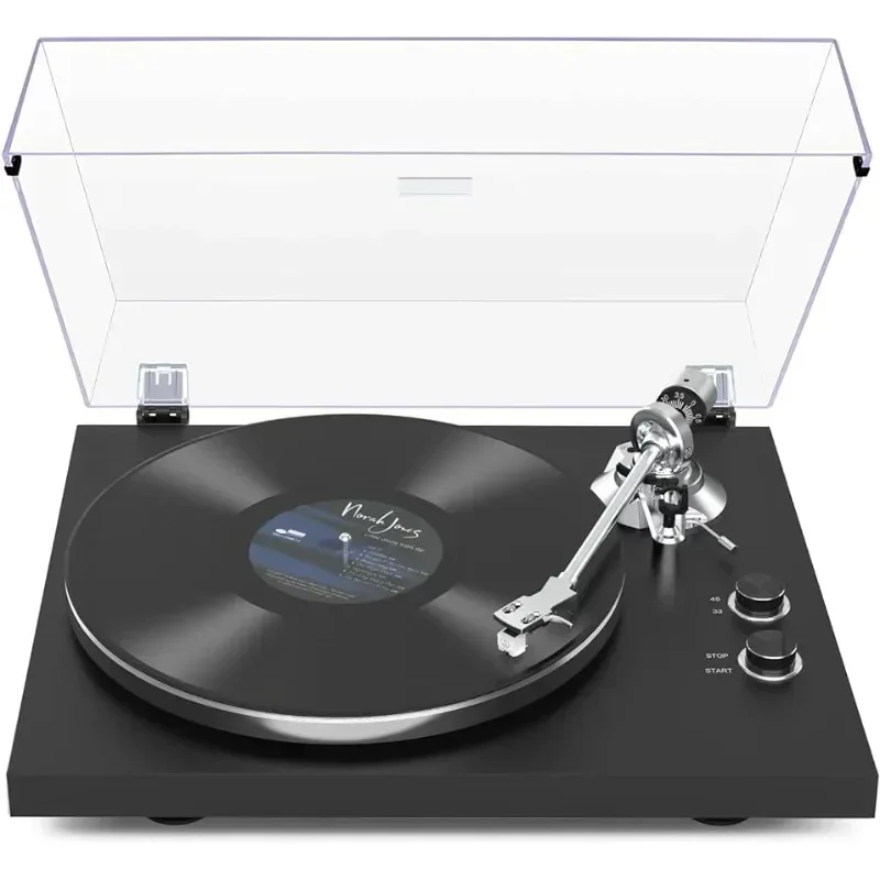 Turntables Belt-Drive Record Player with Wireless Output Connectivity,Vinyl Player Support 33&45 RPM Speed Phono Line Output USB