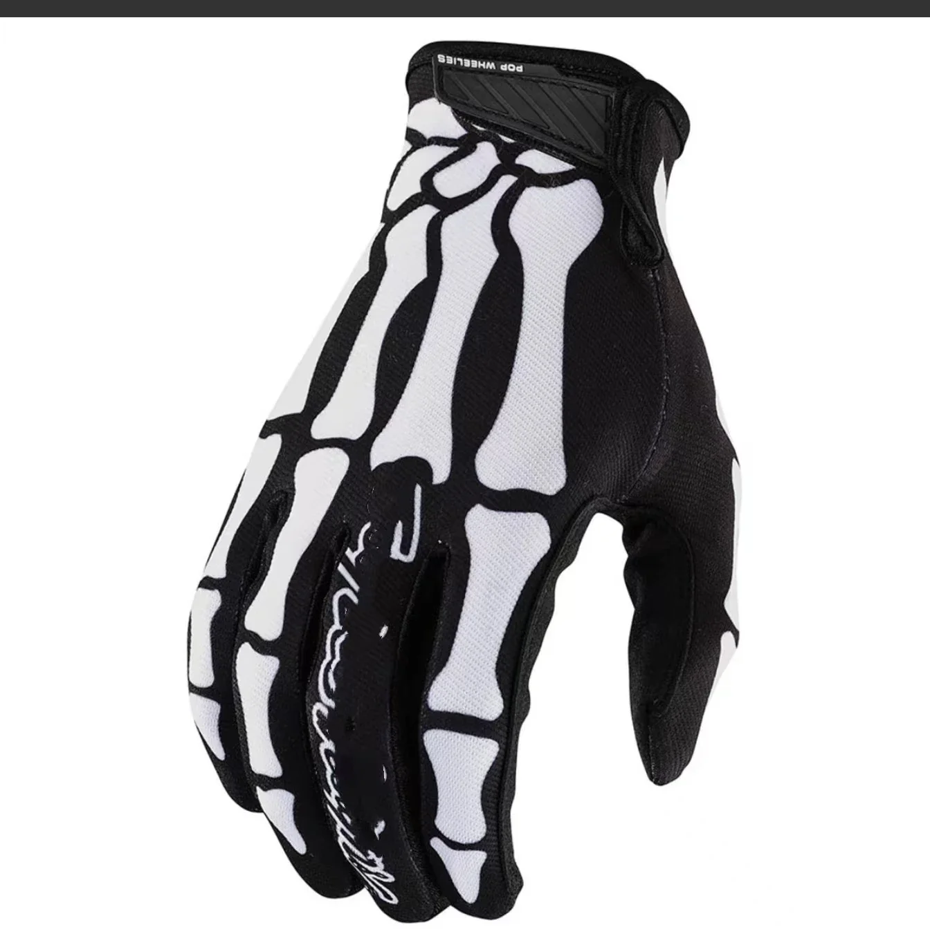 Guantes coloridos con patrón de garra fantasma para bicicleta de montaña, guantes de carreras de motos de cross, MX, DH, novedad