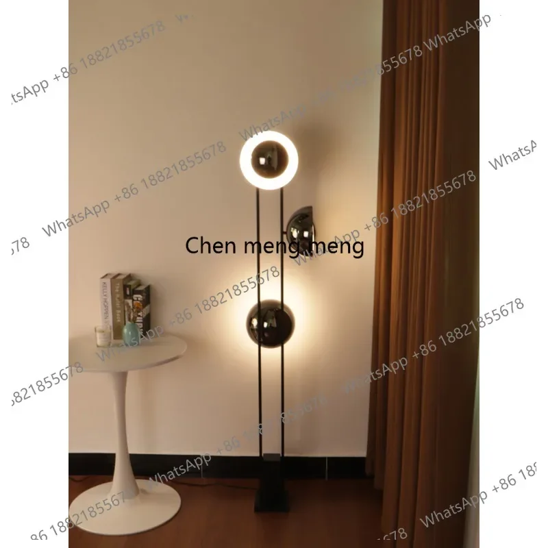 Living room three-head floor lamp piano hotel marble designer exhibition hall light luxury
