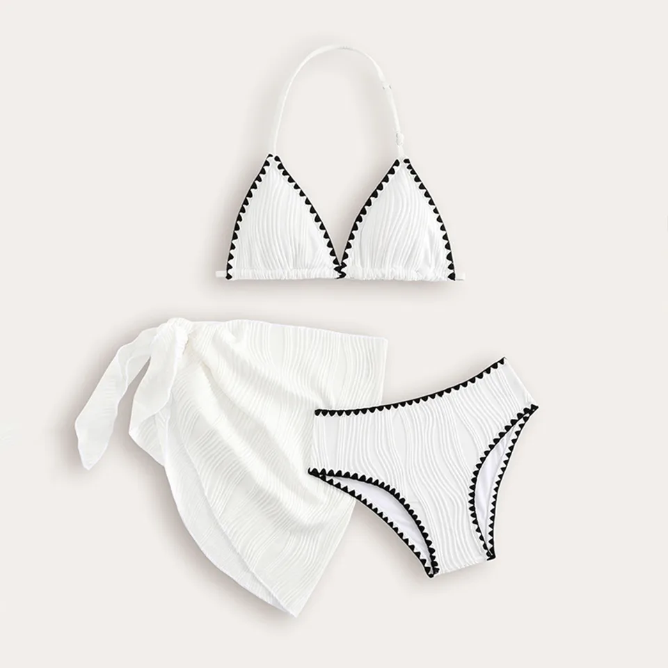 Girls Cutout Bikini Set for Summer Swimming
