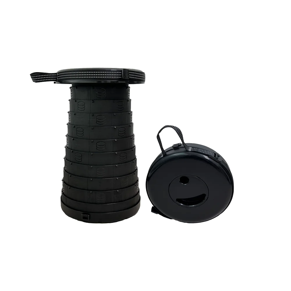 

Plastic Chair Retractable Seat Folding Camping Stool Led Outdoor Camping Ultralight Portable