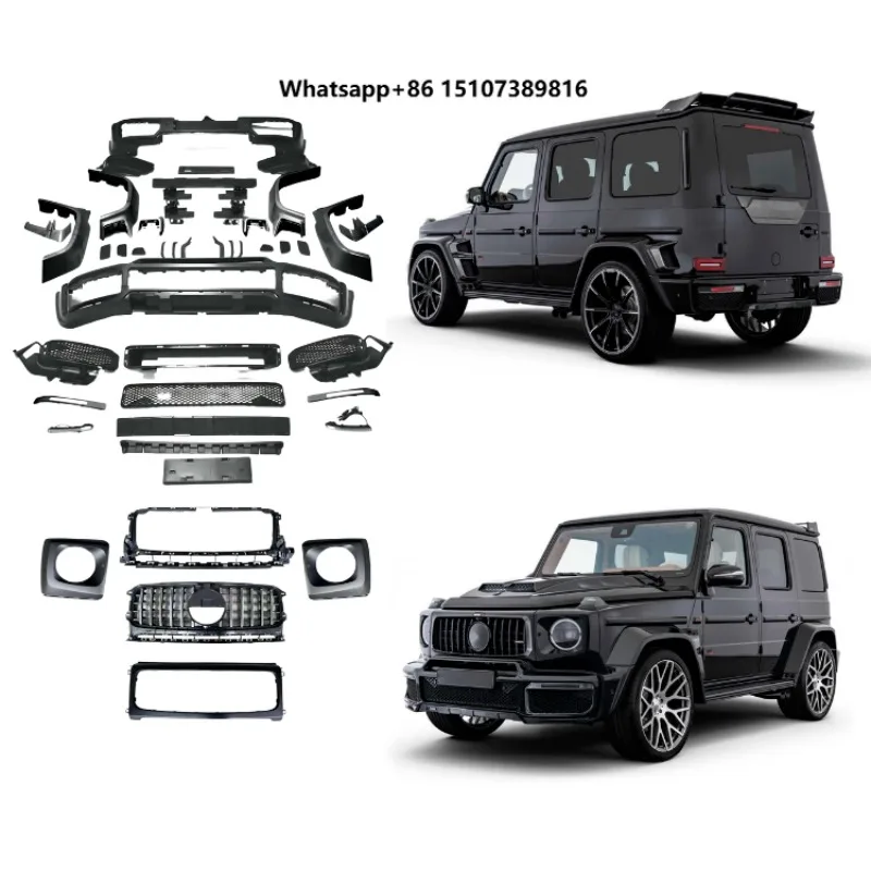 

Wide Body Kit for G-Class W464 G500 G550 Upgrade to B-Style Front and Rear Bumper Assemblies Grating PP Material