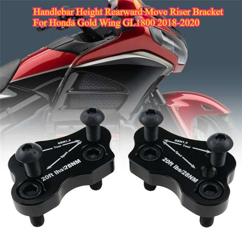 Motorcycle Handlebar Riser Bracket Height & Rearward Move Adapter Mount For Honda Gold Wing GL1800 2018‑2020 Modification