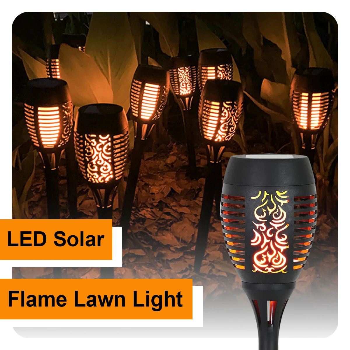 

12LED Outdoor Solar Flame Torch Lights Waterproof Garden Patio Flickering Dancing Flame Lamp Lawn Lighting Lawn Path Yard Patio