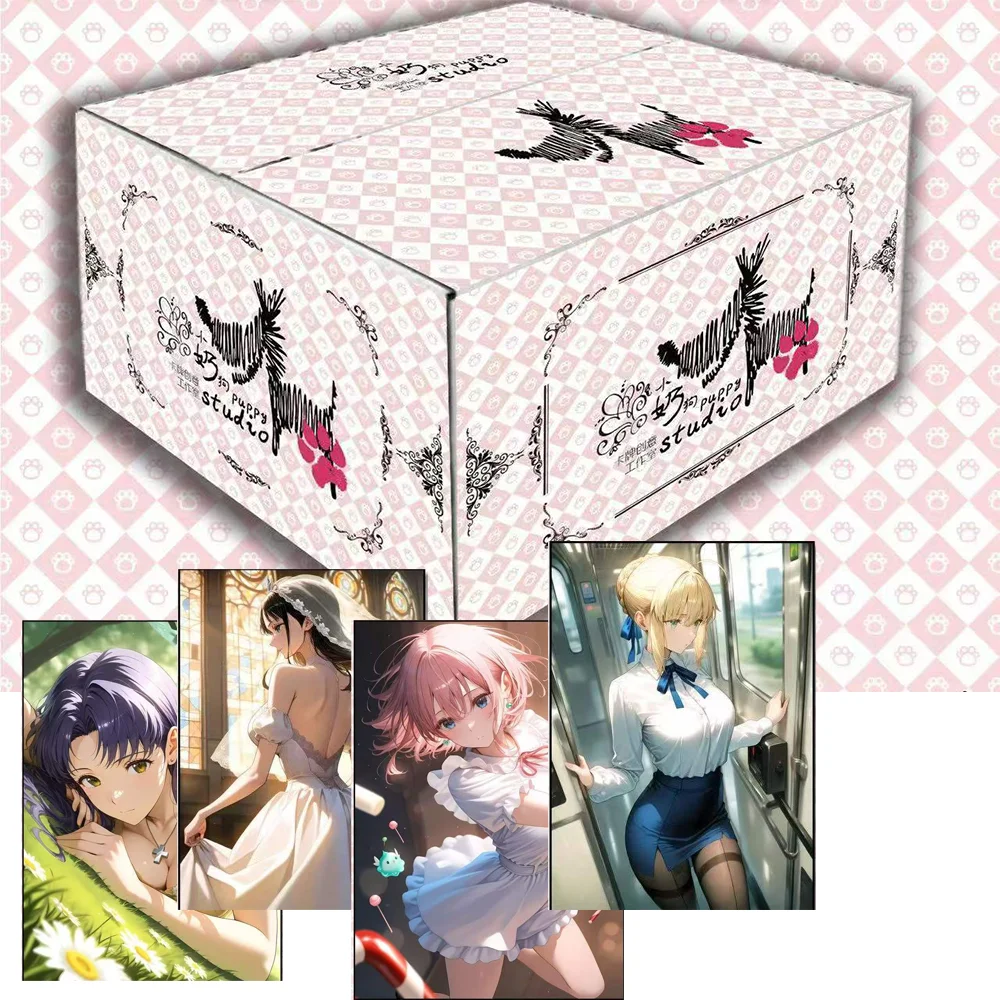 Puppy Card Creative Studio A5 Anime Big Card Collection, 80pcs Full Set PVC Laser Flash Cards TCG CCG Collectible Album for Fans