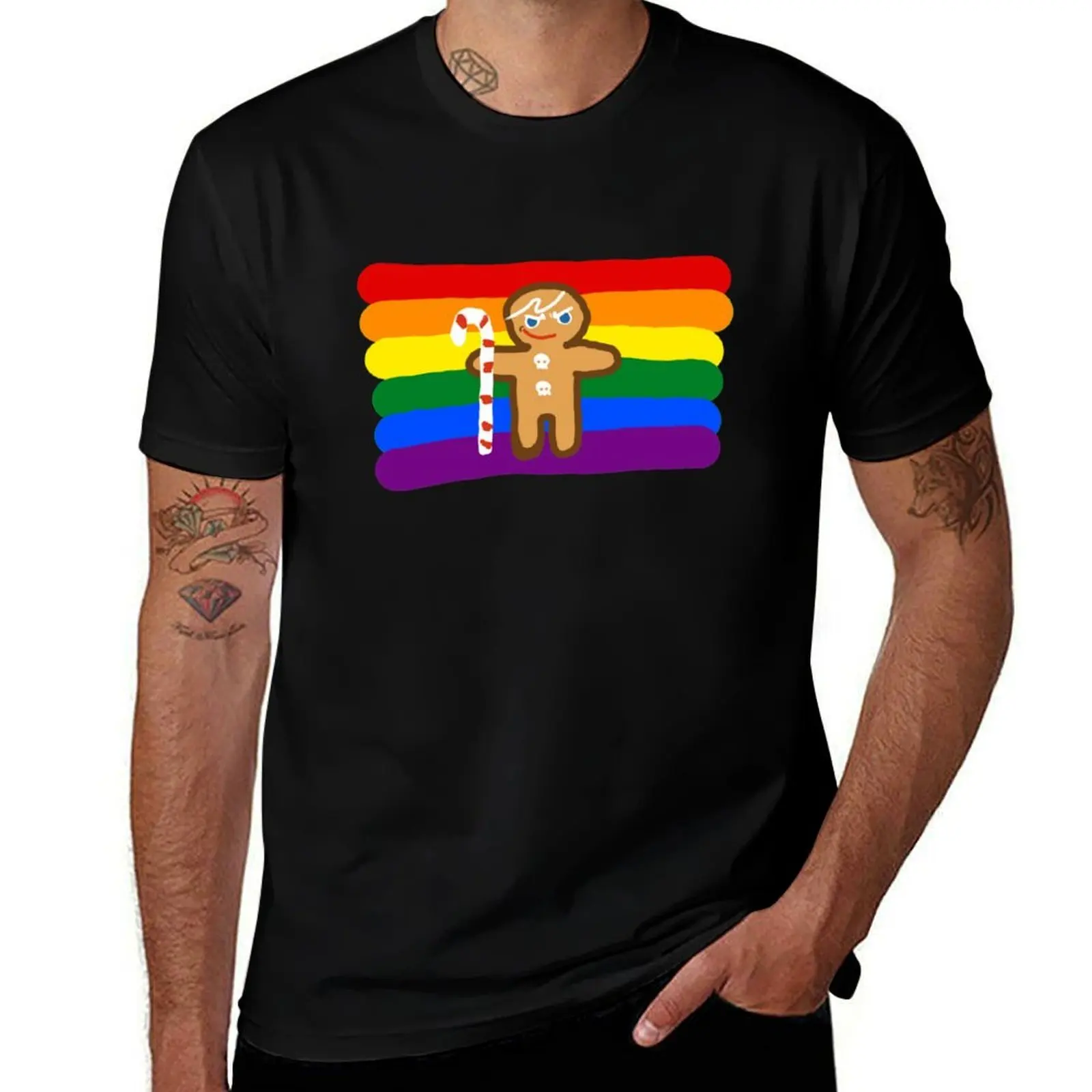 

Gingerbrave pride design T-Shirt Casual Pattern Print Tee Shirt