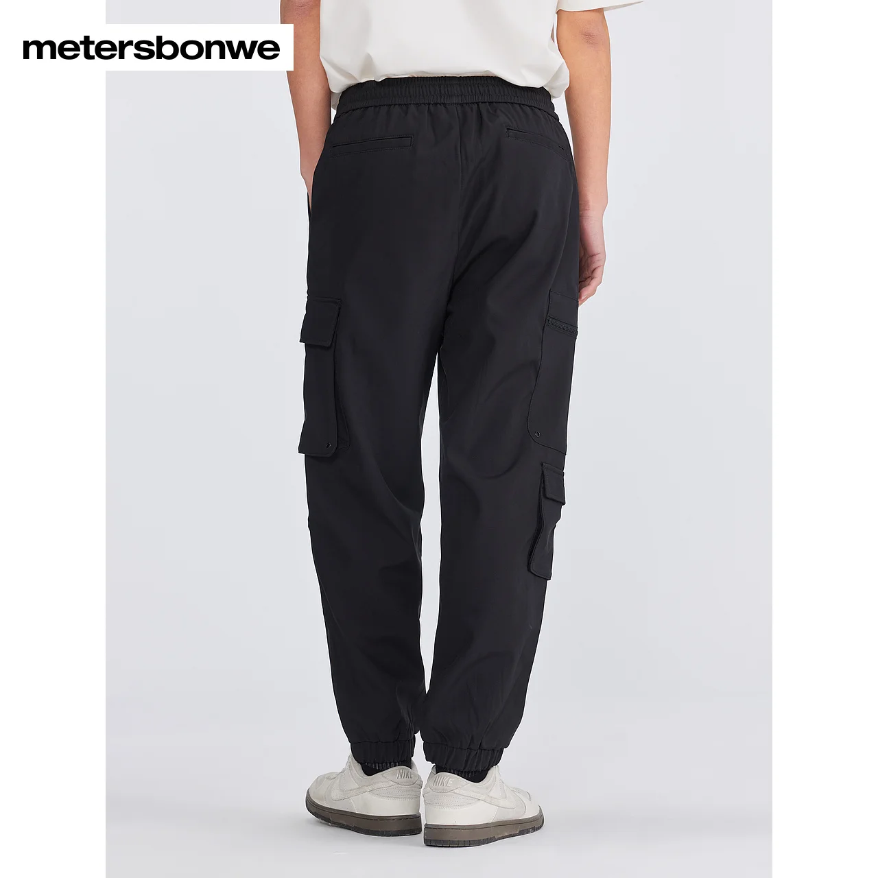 Metersbonwe-Geweven Cargobroek Voor Heren Met Fleese Gevoerde Dikke Zakken Joggingbroek Workout Joggingbroek Winter