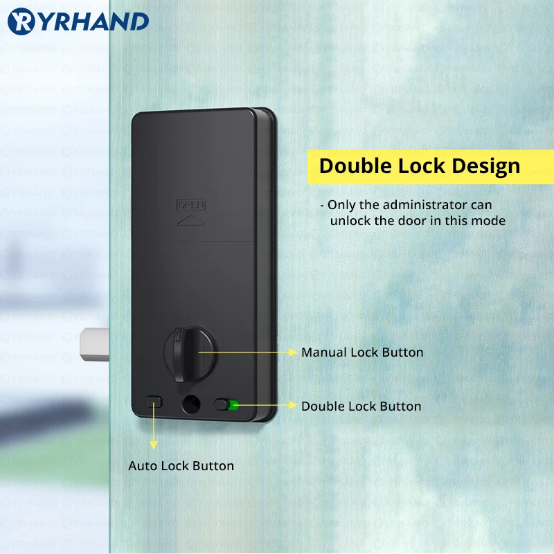 YRHAND TT Lock Bluetooth Deadbolt Smart Lock Rfid remote controller Password/ Card biometric lock Electronic Auto Lock For Home