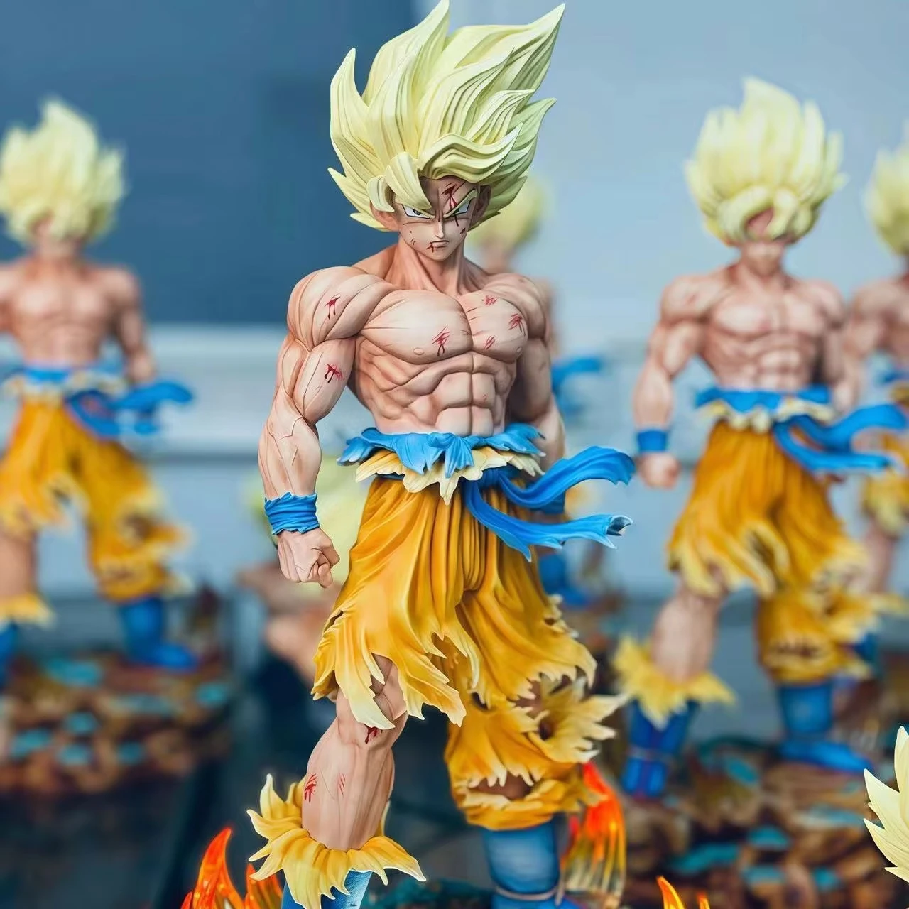 Jt スタチュー ドラゴンボールZ 孫悟空 フィギュア 交換可能ヘッド LED