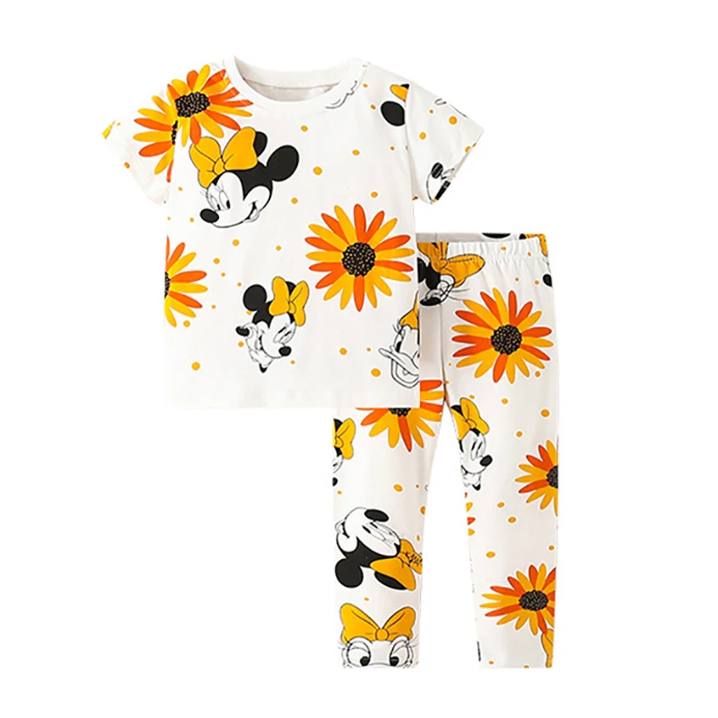 2024 Autumn Princess Children\'s Clothing Sets Kids Clothes Cartoon Mickey Mouse Suit for Girls Two-piece Baby Girl Clothing