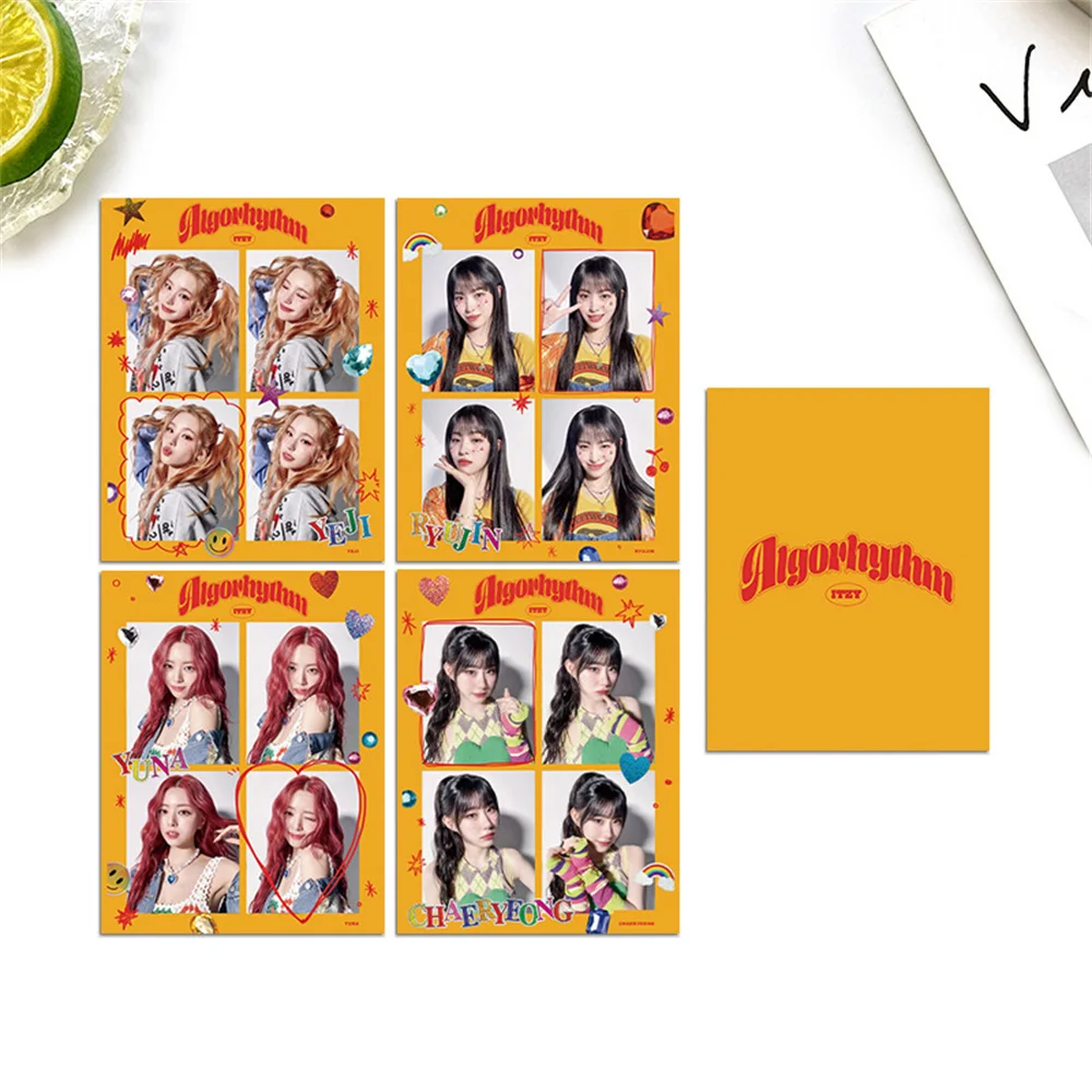 Kpop ITZY Album Algorhythm Lucky Card 4 pz/set Yuji Ryujin Double Sides stile coreano Special LOMO Card Fans Collection Gift