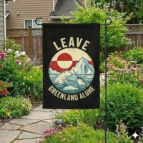 Greenland Not For Sale Flag Hands Off Protest Arctic Sovereignty Banner ZZY