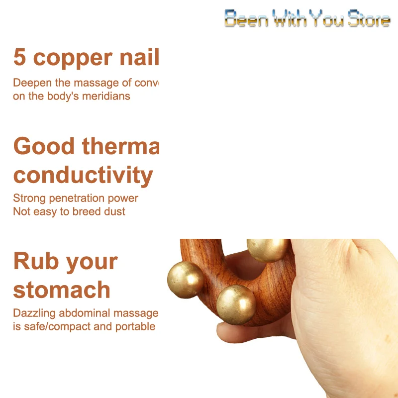 

Brass And Wooden Facial Lifting Massager Gua Sha Meridian Scalp Comb Trigger Point Lymphatic Drainage Cellulite Massage Brush