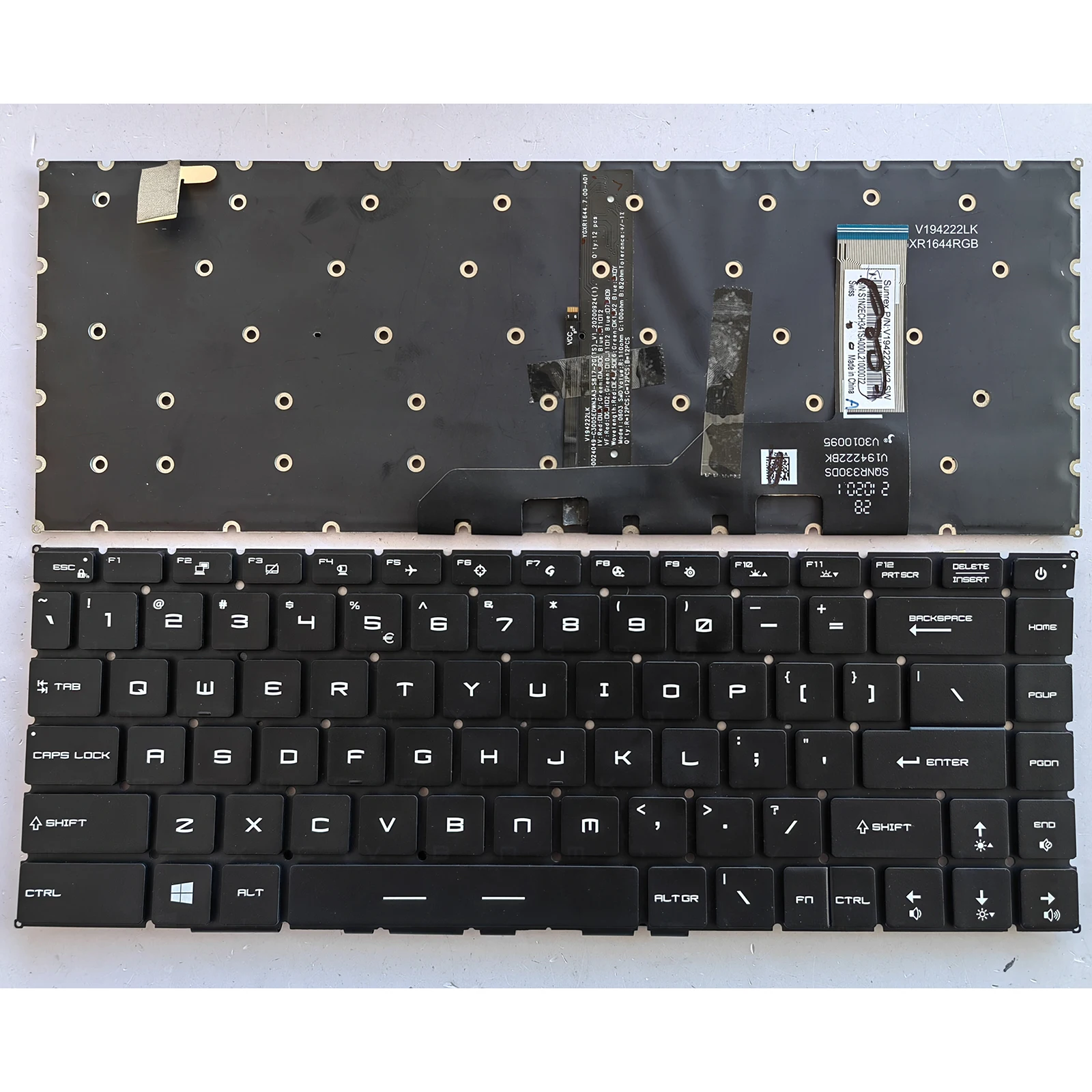 Laptop Keyboard for MSI GS66 GE66 GP66 P40 RGB US Backlit Black