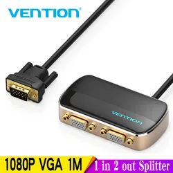Vention VGA Splitter 1080P VGA Switch 1 in 2 out Male to Female 1m Cable for Desktop Laptop Monitor Projector TV VGA Adapter NEW