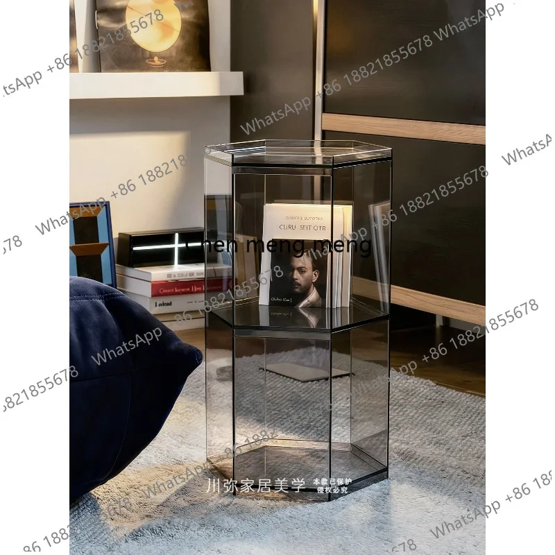 

A few new high-end artistic floor-to-ceiling display shelves by the sofa, side table for home use