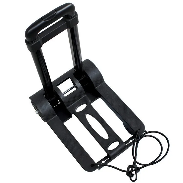 Portable Mini Promotion Luggage Cart Lightweight Metal Folding Shopping Cart with Telescopic Folding Feature