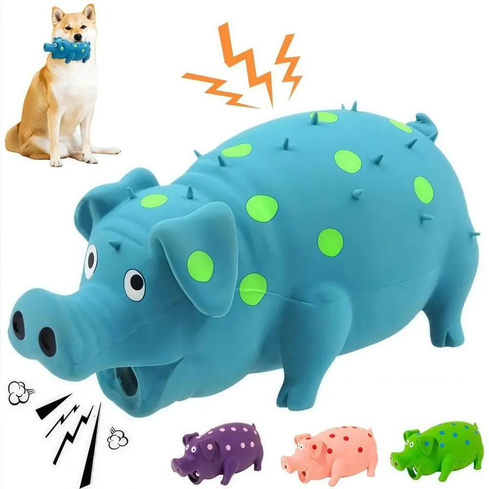 

Grunt Pig Dog Squeaky Toy Durable Self Play Latex Dog Chew Toys Soft Latex with Sound Squeaker Dogs Squeeze Toy Pets Playing
