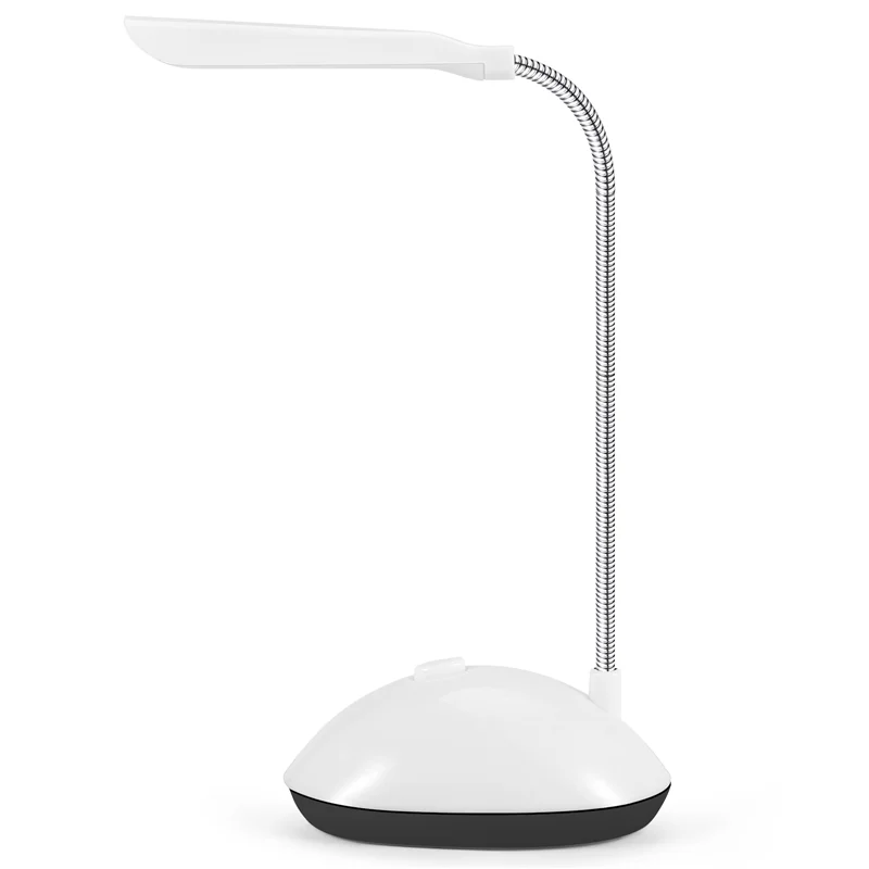 Led desk lamp 360 graus girando proteção ocular para crianças, cor branca leitura luz para casa