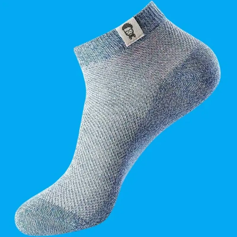 5/10 Paar Herren socken Sport Freizeit Mode Stoff Label kurze Socken Sommer dünne Baumwolle Mesh atmungsaktiv neue Herren socken