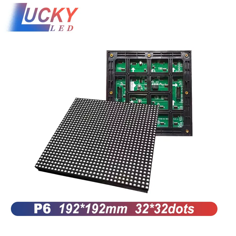 high brightness P6 outdoor waterproof full color size 192mmx192mm led matrix module  Led Display Module
