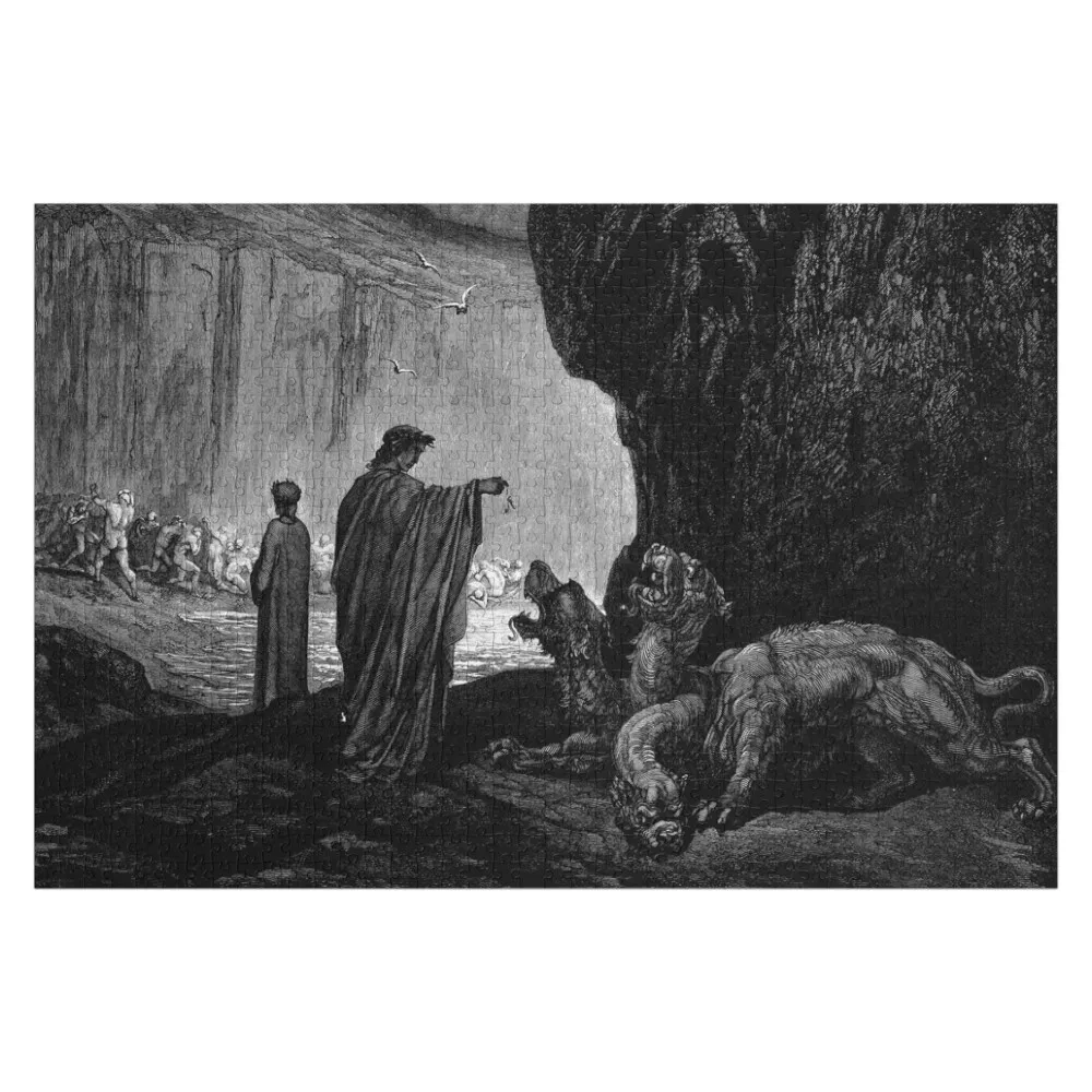 

High Res Gustave Doré Cerberus the Three-Headed Dog 1860 Jigsaw Puzzle Toddler Toys Personalized For Kids Puzzle