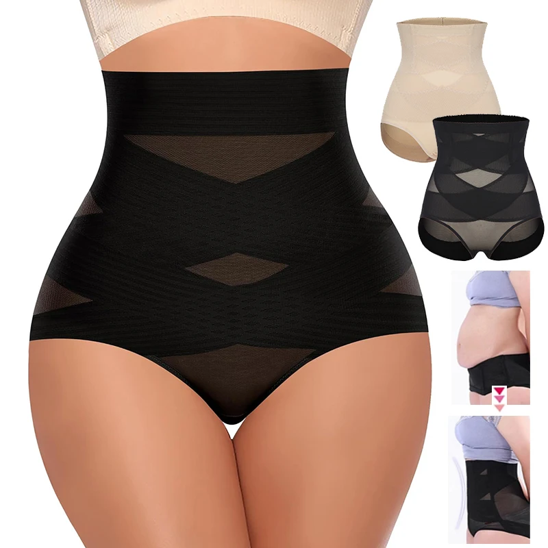 Urządzenie do modelowania sylwetki z wysokim stanem pasy w kształcie litery X kontrola brzucha bielizna modelująca majtki wyszczuplający gorset modelujący talię Butt Lifter bielizna czopiarki