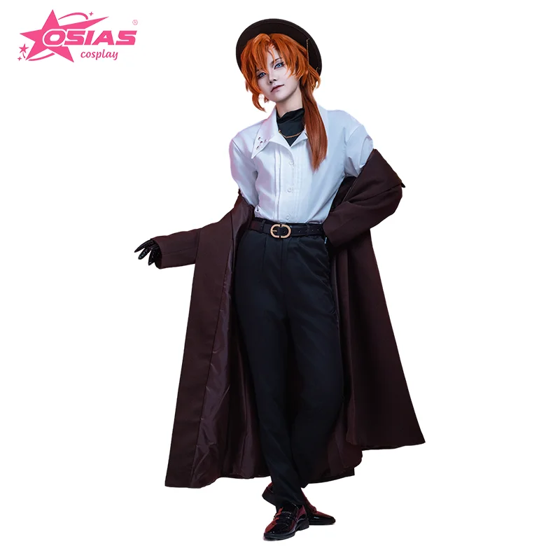 

OSIAS Nakahara Chuuya Cosplay Costume Set Nakahara Chuuya wig Nakahara Chuuya shoes 10th Bungo Stray Dogs