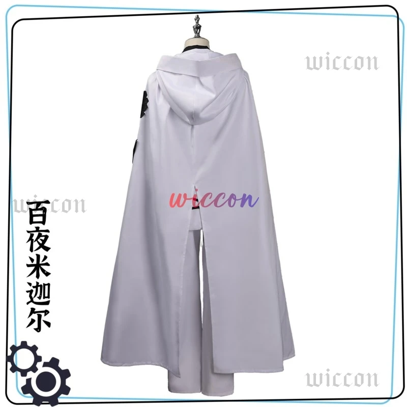 أزياء ميكايلا هياكويا التأثيرية أنيمي ساروف أوف ذا إند كوسبلاي للهالوين عباءة بيضاء معطف خندق سروال قفازات شعر مستعار موحد للعب