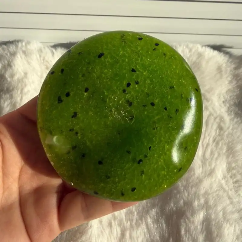 Kiwi & Watermelon Slush Squeeze Ball Squishy Fidget Toy Crunchy Sound Handmade Squishy Ball Realistic Simulation Decompress Toy