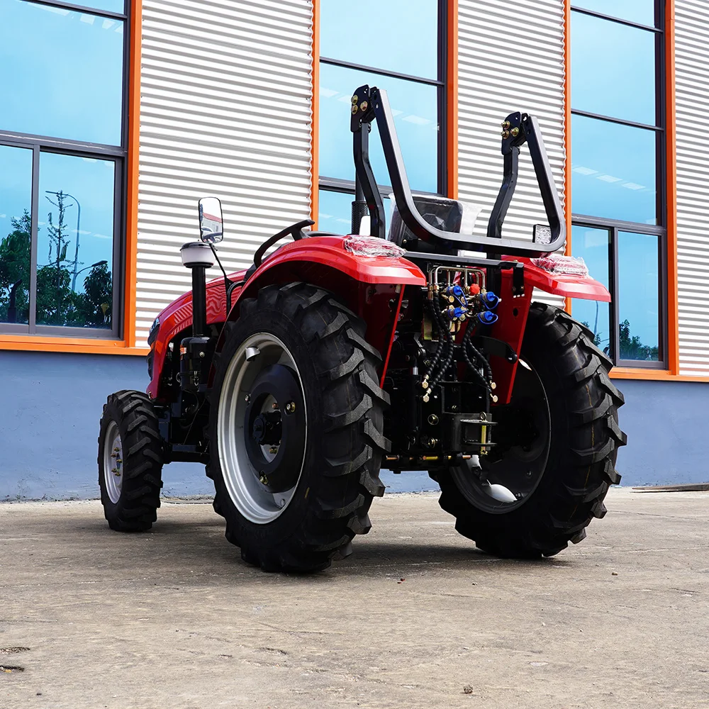 Trator agrícola automático 4WD, um novo tipo de trator agrícola com rodas com cabine e motor central
