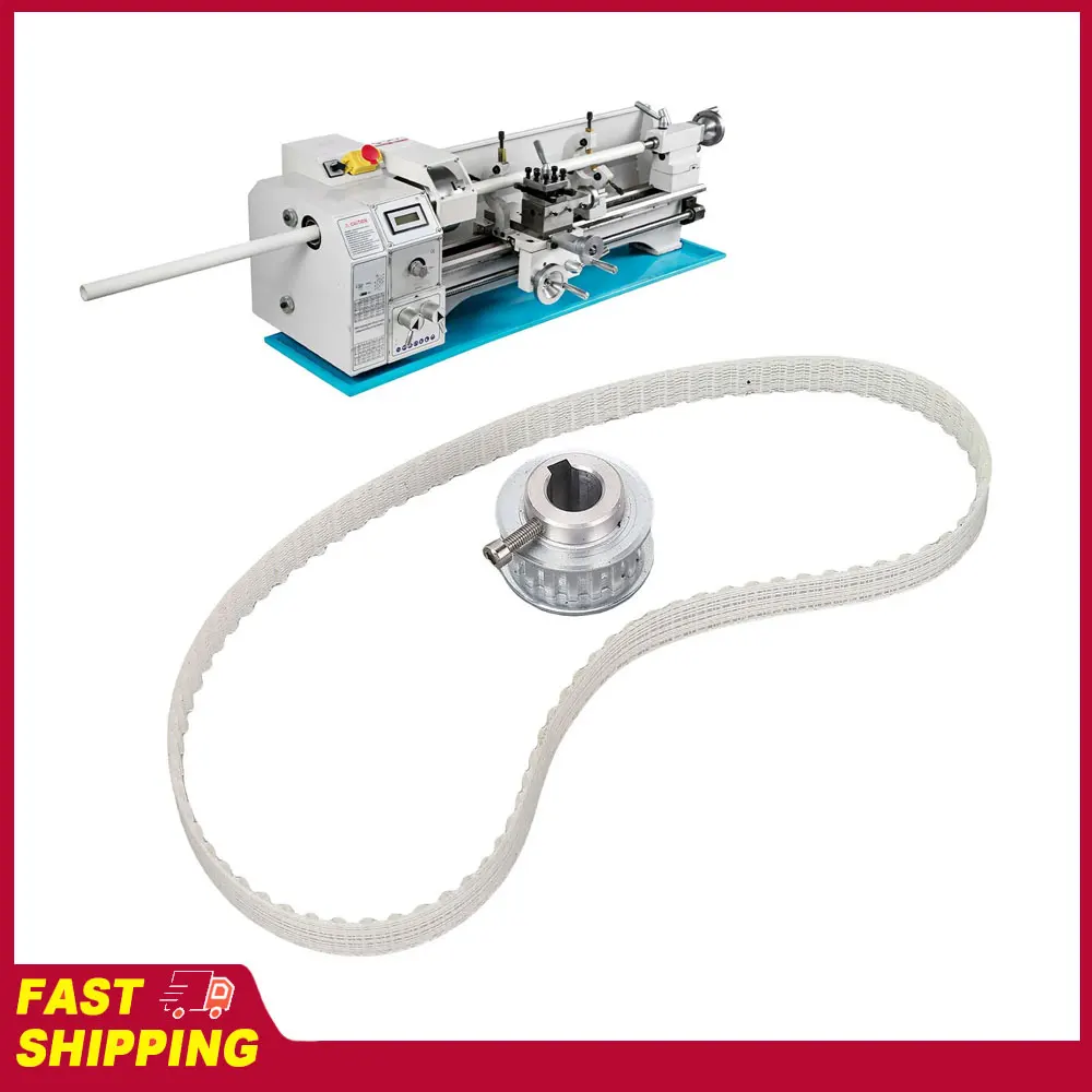 Mini Lathe Belt and Gear 1.5M 90 Teeth Polyurethane Drive Belt Replacement for 0618 0618-3B 7x10 7x12 7x14 90 Teeth Lathe Belt