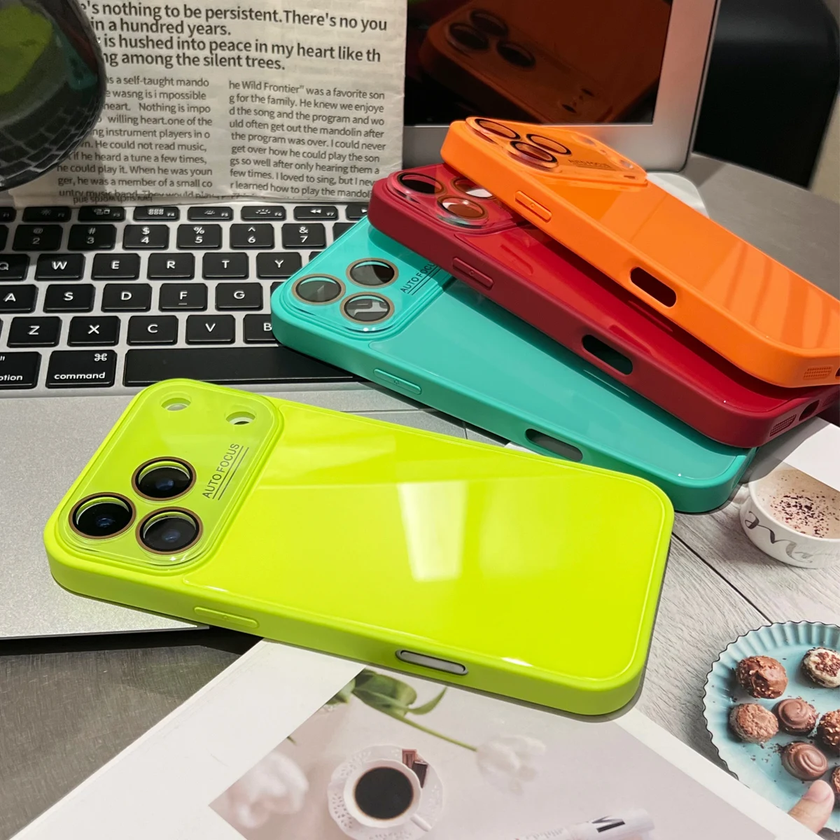 

Shockproof Ice Feeling Glass Hard Case For iPhone 17 Pro Max 16 15 14 13 12, Slim Built-in Camera Protection Phone Cover Funda