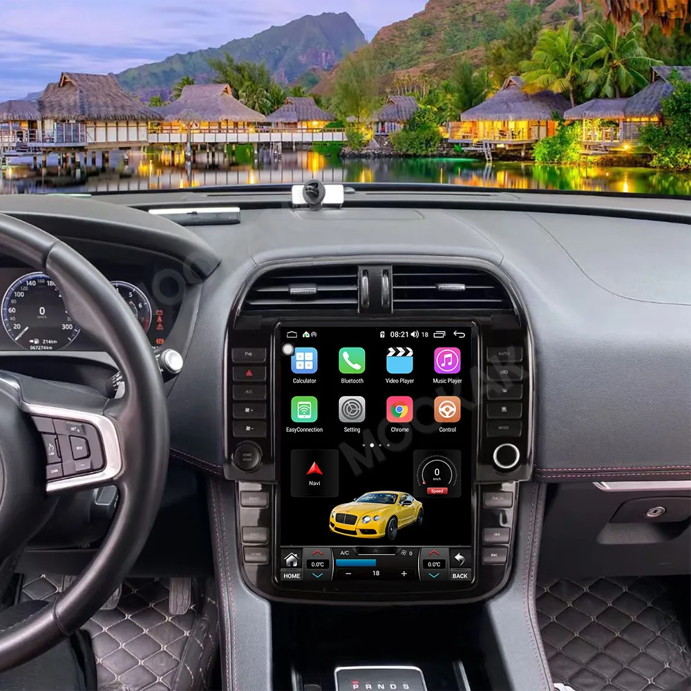 12,1-дюймовый стерео мультимедийный плеер для Jaguar F-PACE 2016-2019 FPACE Android 13, авто Carplay, автомобильный радиоприемник, GPS-навигатор, магнитофон