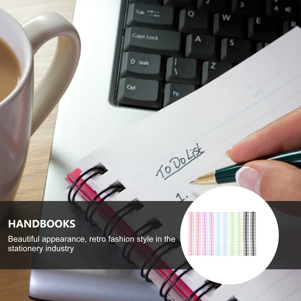 

10 Pcs Stationery for Notebooks Spiral Binding Rings Spring Notepad Discs Key Scrapbook Binders Cue DIY Plastic