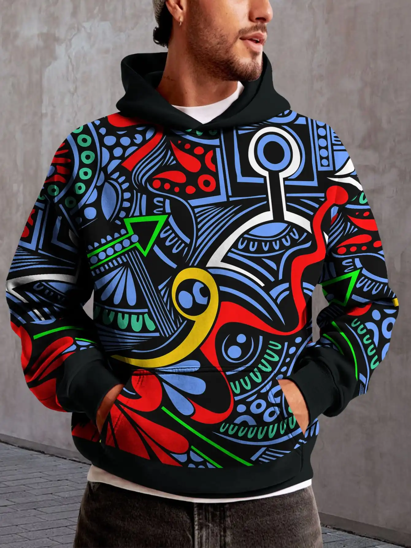 

Красочная толстовка с капюшоном в масляном стиле и 3D принтом тай-дай, толстовка с капюшоном и рисунком космического корабля, крутой пуловер в уличном стиле, топ с капюшоном